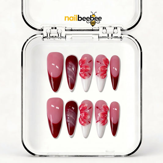 NB-S235 Handmade Medium Stiletto Acrylic for Date Night,Travel
