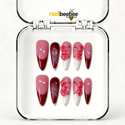 NB-S235 Handmade Medium Stiletto Acrylic for Date Night,Travel