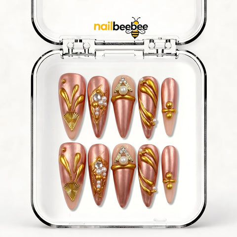 NB-S138 Handmade Medium Stiletto Acrylic for Date Night,Travel