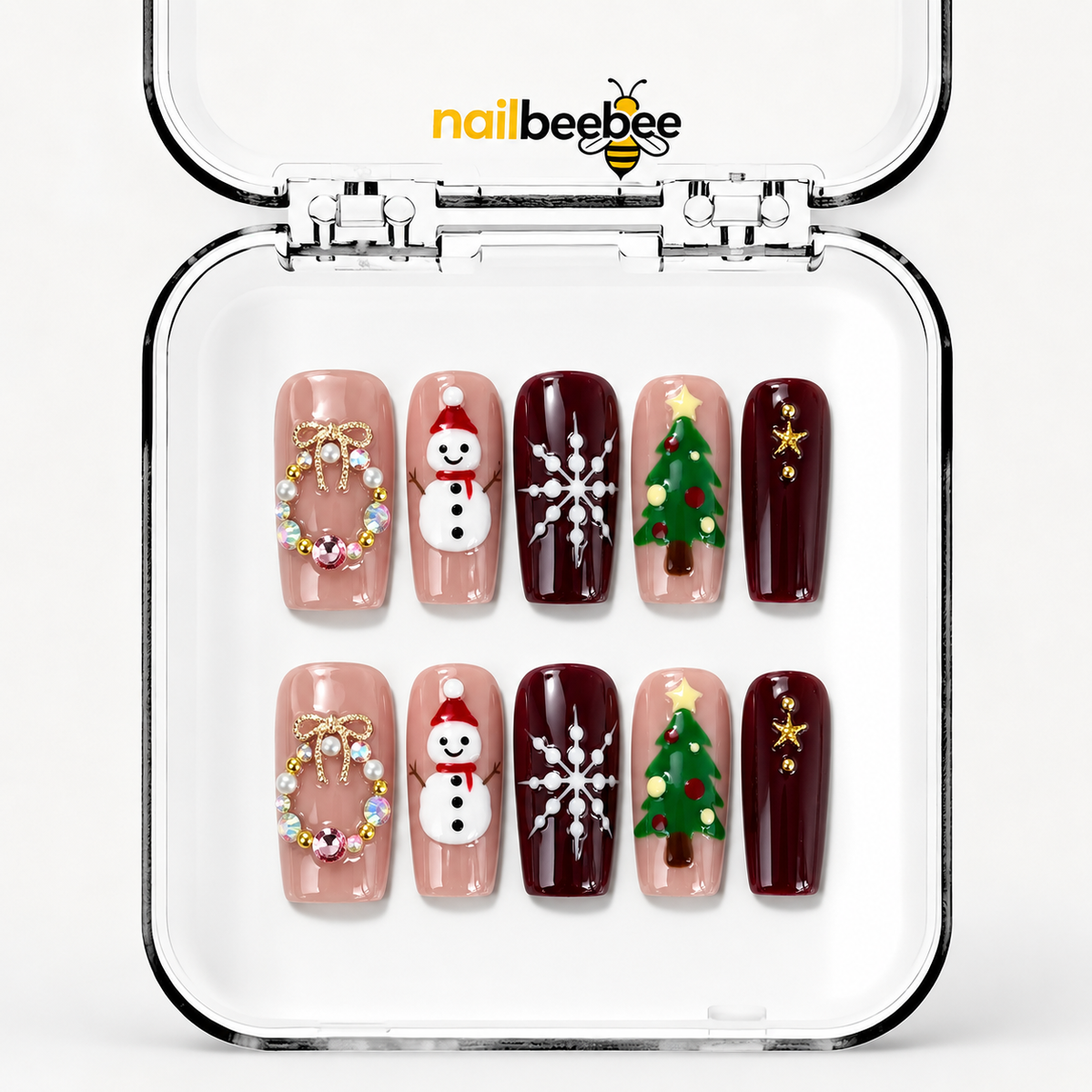 NB-D74 Handmade Short Square Acrylic for Date Night,Travel