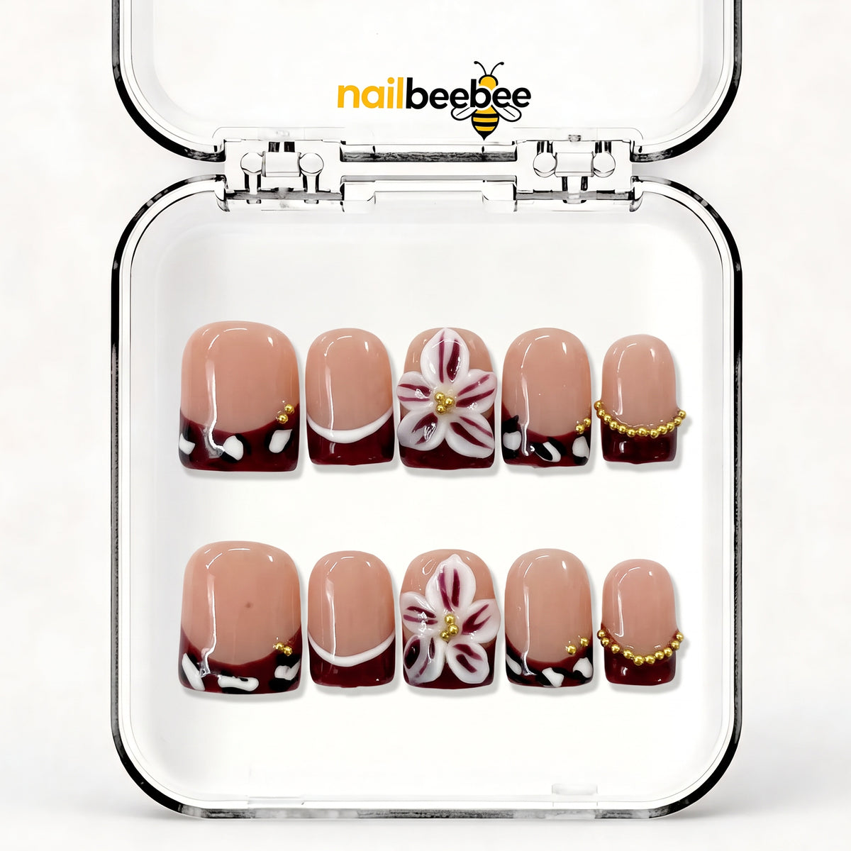 NB-D45 Handmade Short Square Acrylic for Date Night,Travel