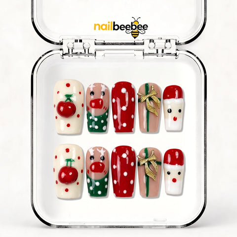 NB-D44 Handmade Short Square Acrylic for Date Night,Travel