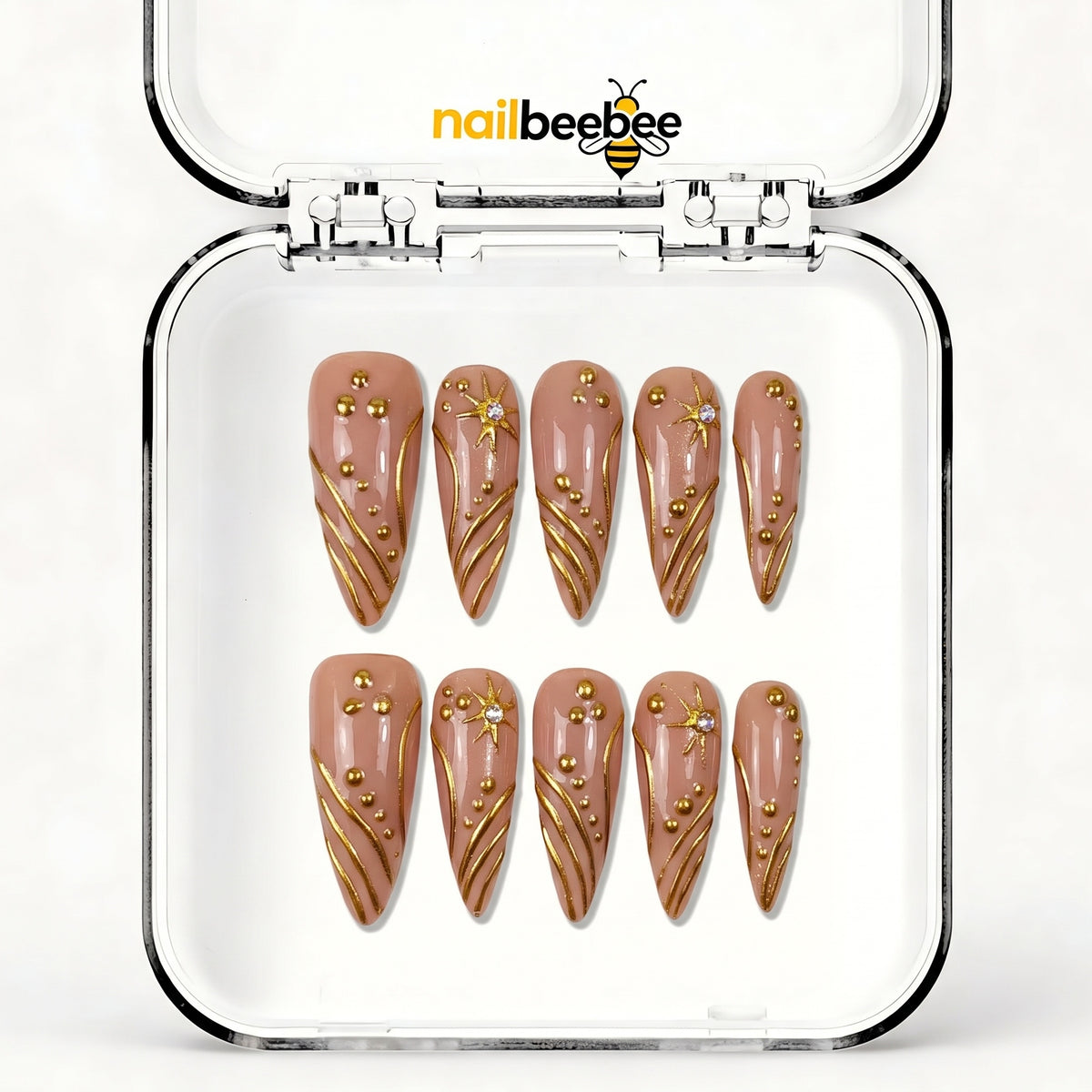 NB-S290 Handmade Medium Stiletto Acrylic for Date Night,Travel