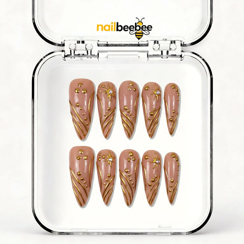 NB-S290 Handmade Medium Stiletto Acrylic for Date Night,Travel