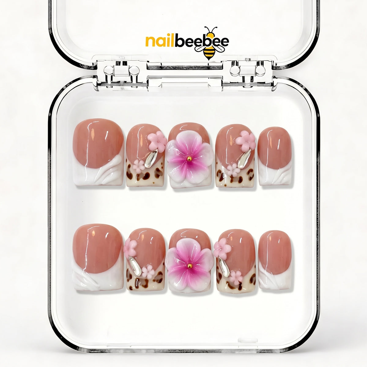 NB-D46 Handmade Short Square Acrylic for Date Night,Travel