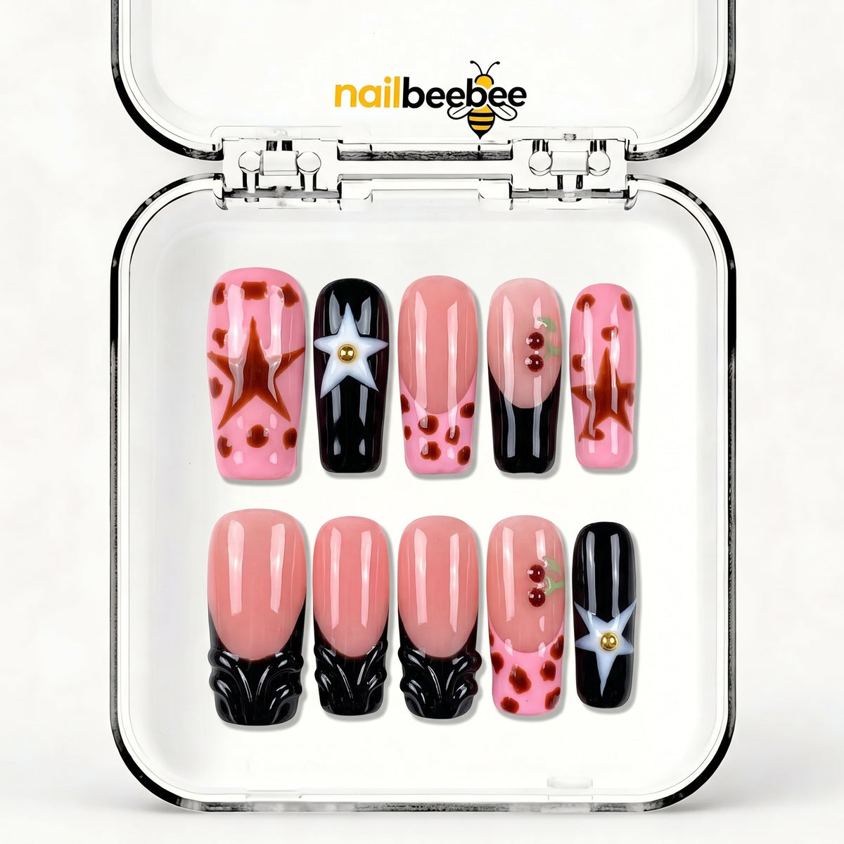 NB-Z222 Handmade Short Square Acrylic for Date Night,Travel