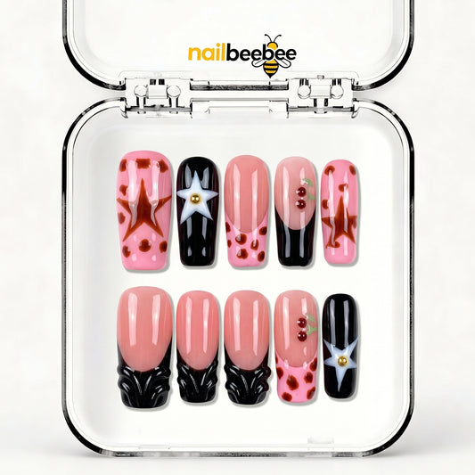 NB-Z222 Handmade Short Square Acrylic for Date Night,Travel