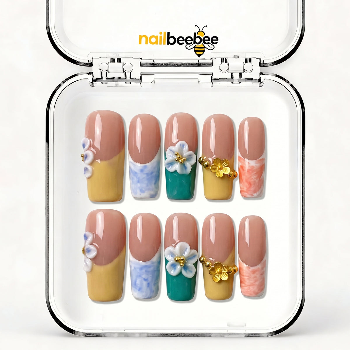 NB-Z250 Handmade Short Square Acrylic for Date Night,Travel