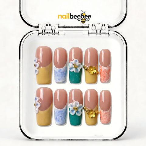 NB-Z250 Handmade Short Square Acrylic for Date Night,Travel