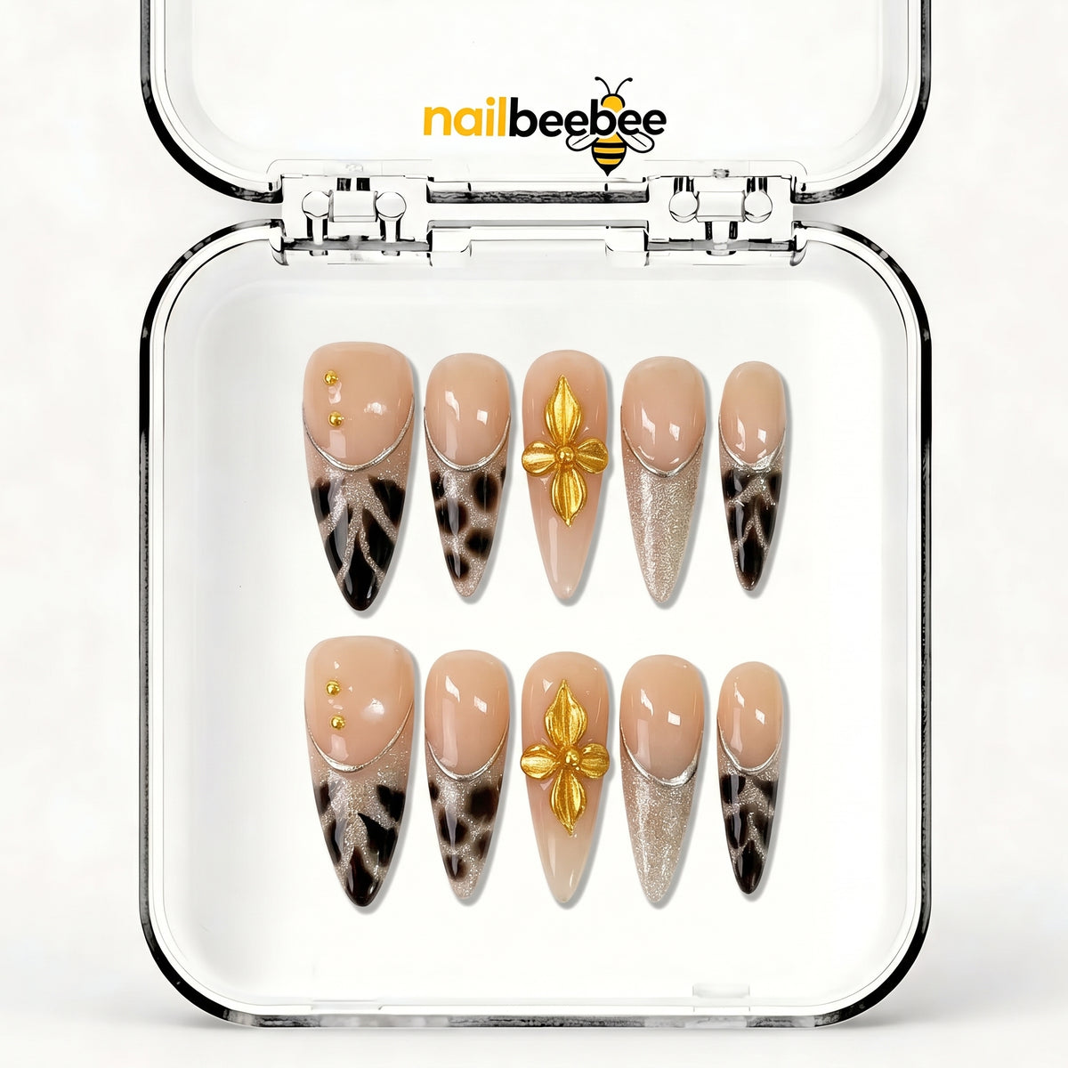 NB-S244 Handmade Medium Stiletto Acrylic for Date Night,Travel