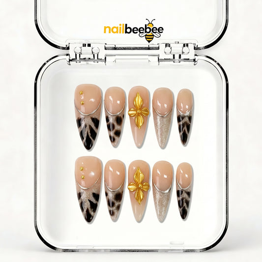 NB-S244 Handmade Medium Stiletto Acrylic for Date Night,Travel