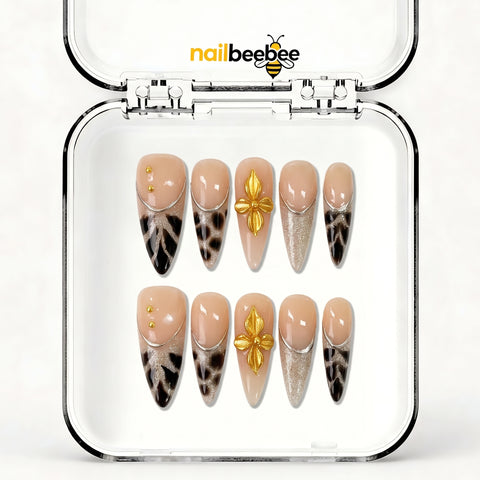 NB-S244 Handmade Medium Stiletto Acrylic for Date Night,Travel