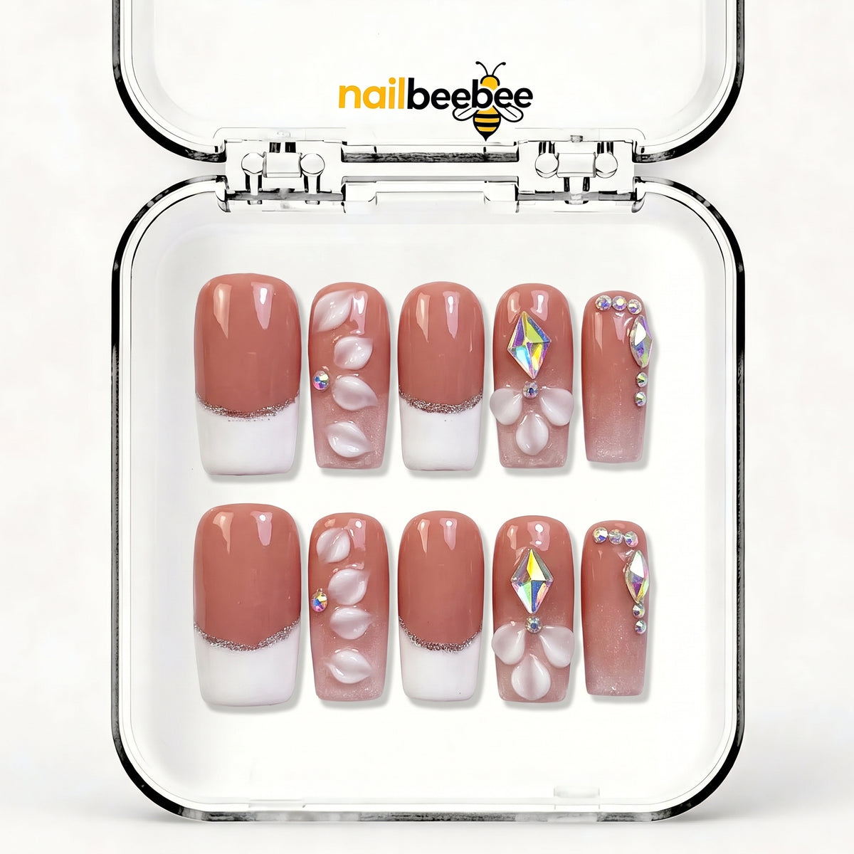 NB-D174 Handmade Short Square Acrylic for Date Night,Travel