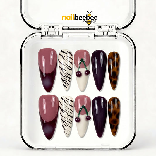 NB-S268 Handmade Medium Stiletto Acrylic for Date Night,Travel