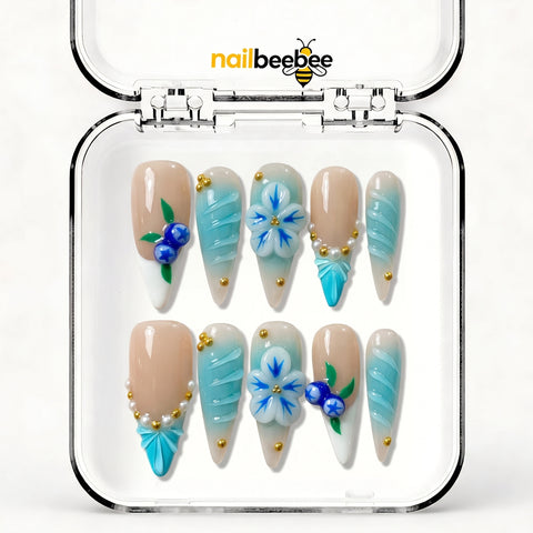 NB-S129 Handmade Medium Stiletto Acrylic for Date Night,Travel
