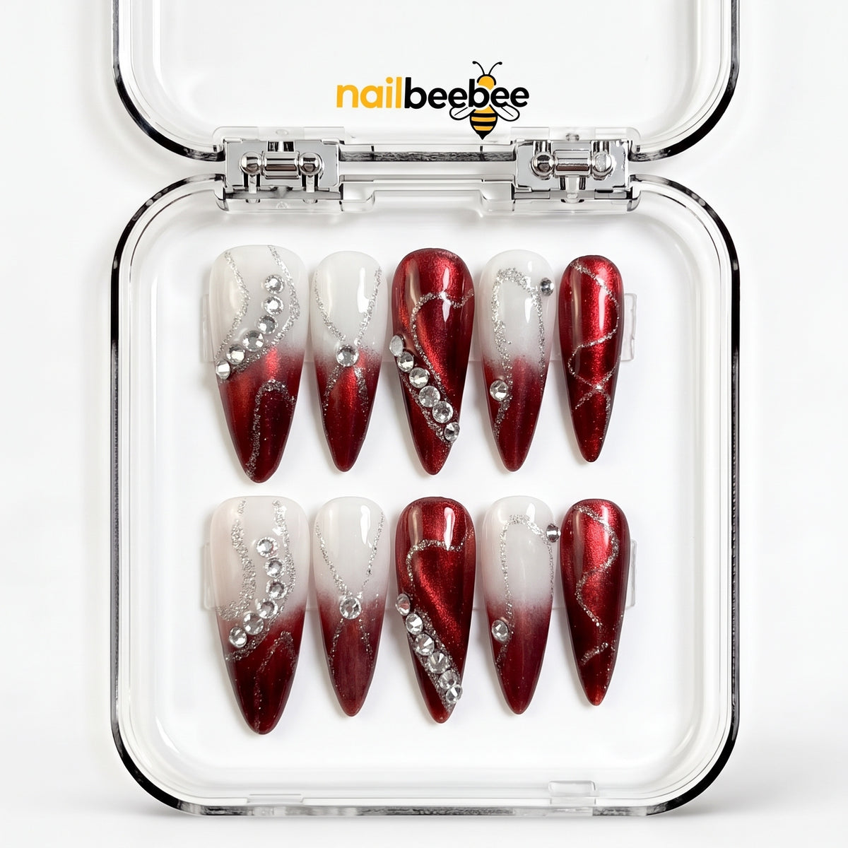 NB-S286 Handmade Medium Stiletto Acrylic for Date Night,Travel