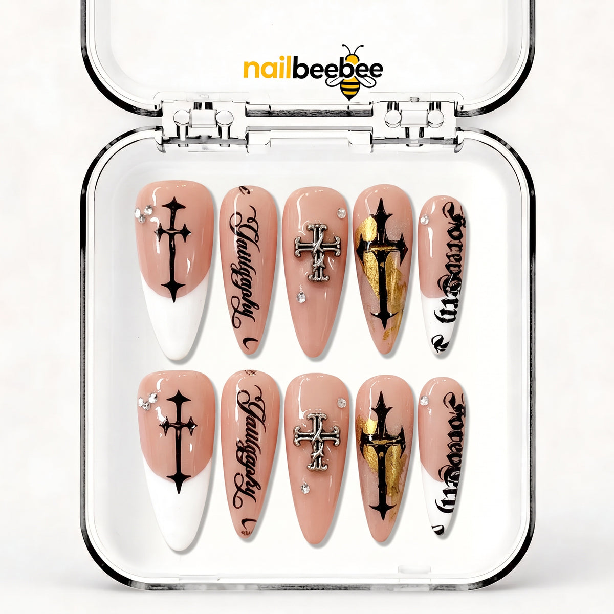 NB-S132 Handmade Medium Stiletto Acrylic for Date Night,Travel