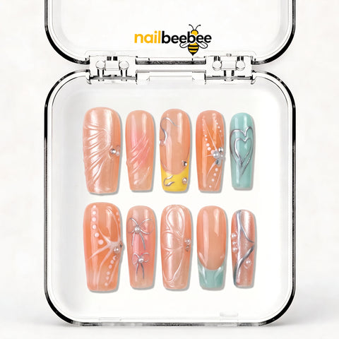 NB-Z177 Handmade Short Square Acrylic for Date Night,Travel