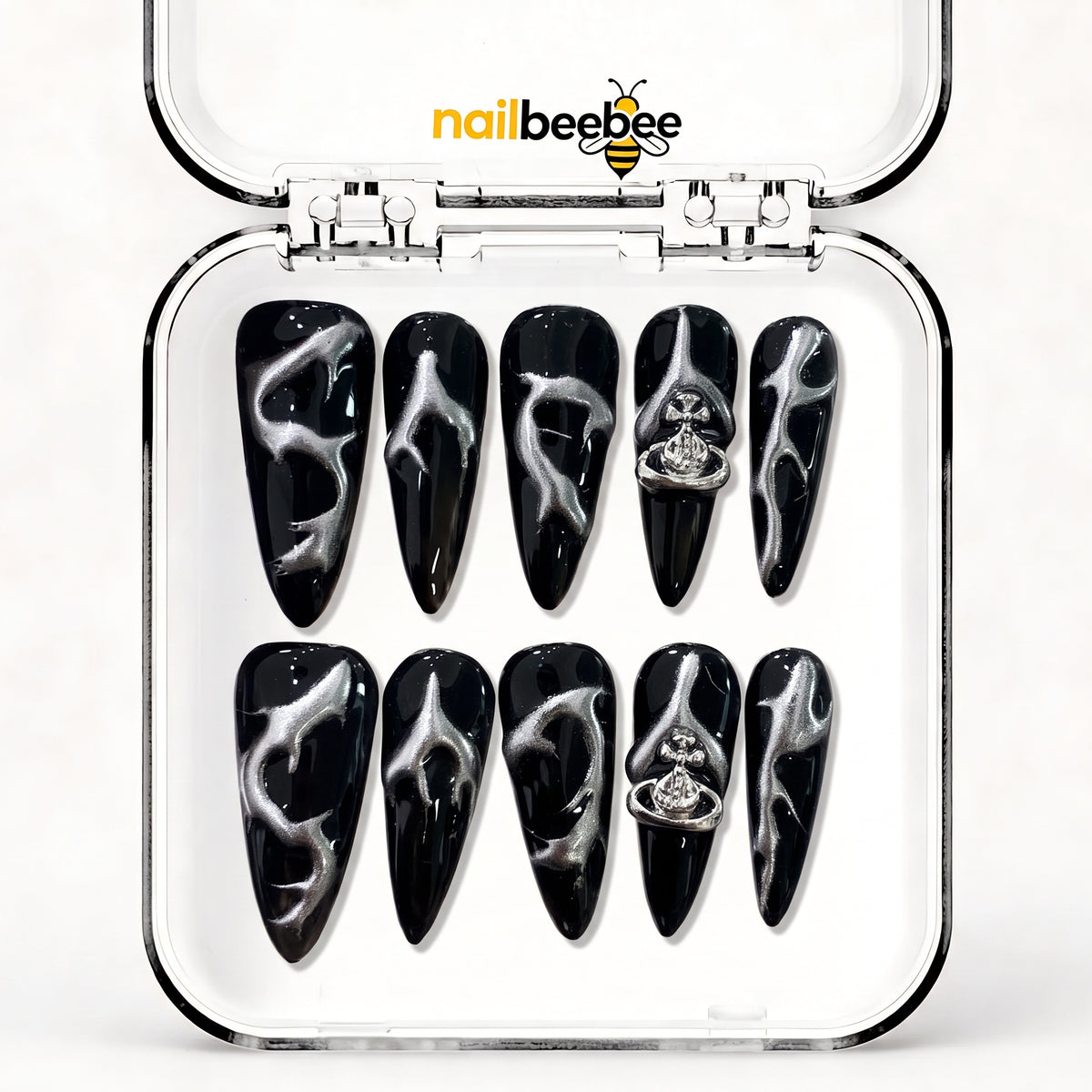 NB-S160 Handmade Medium Stiletto Acrylic for Date Night,Travel