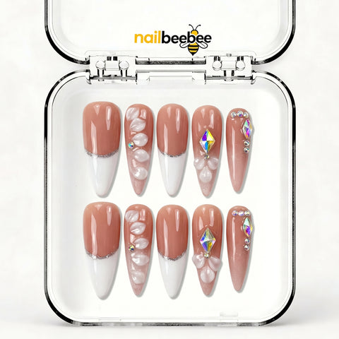 NB-S275 Handmade Medium Stiletto Acrylic for Date Night,Travel
