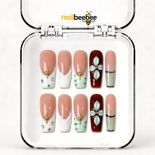 NB-Z190 Handmade Short Square Acrylic for Date Night,Travel