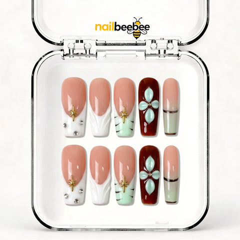 NB-Z190 Handmade Short Square Acrylic for Date Night,Travel