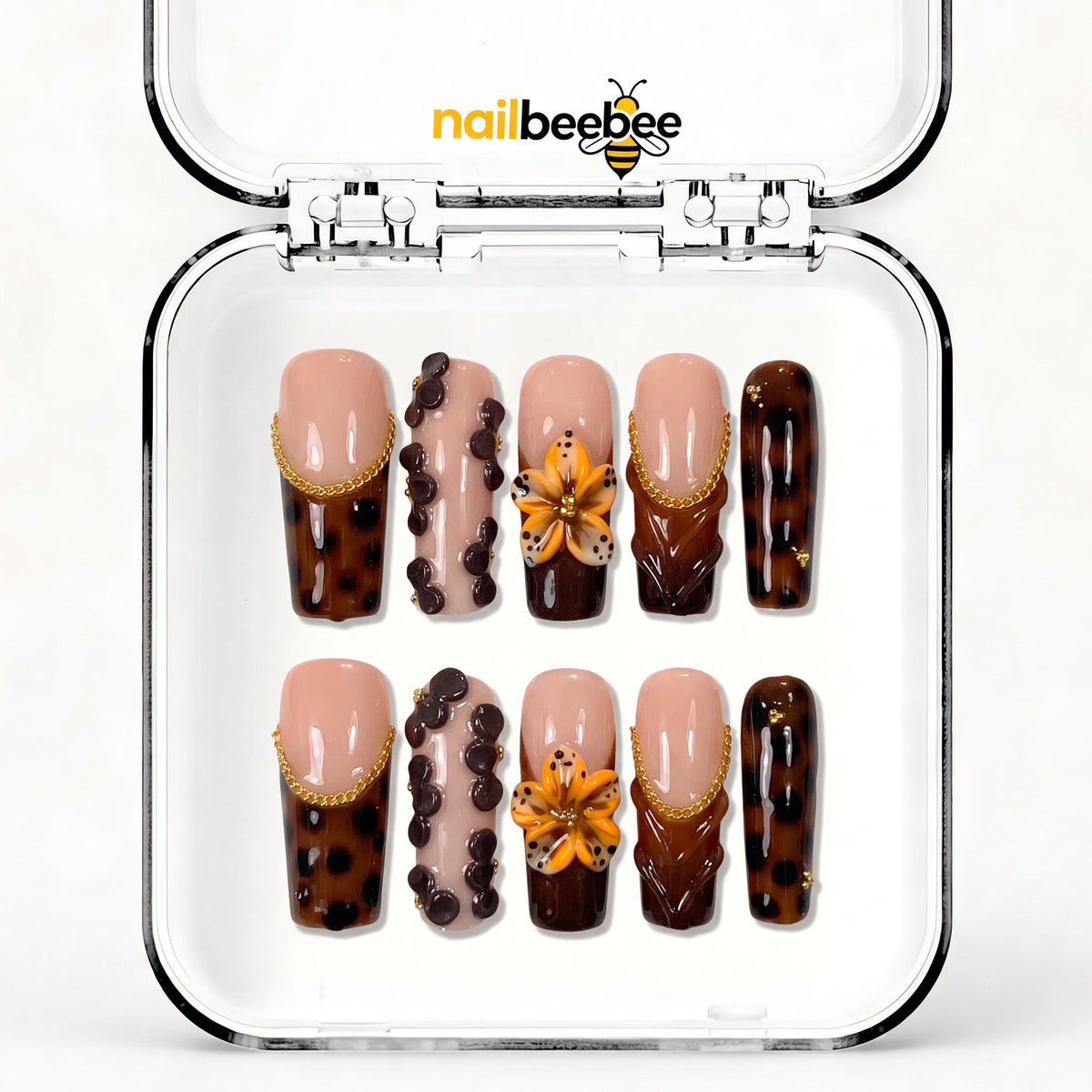 NB-Z153 Handmade Short Square Acrylic for Date Night,Travel