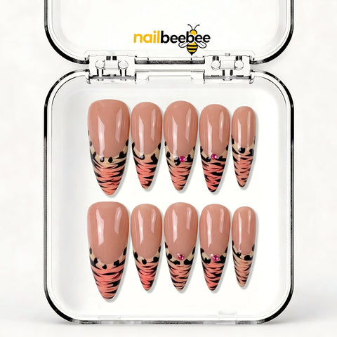 NB-S203 Handmade Medium Stiletto Acrylic for Date Night,Travel