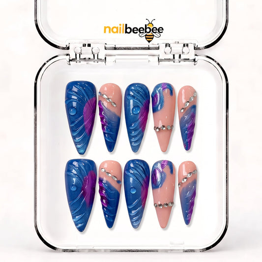NB-S86 Handmade Medium Stiletto Acrylic for Date Night,Travel