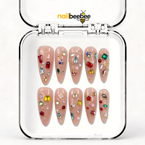 NB-S186 Handmade Medium Stiletto Acrylic for Date Night,Travel