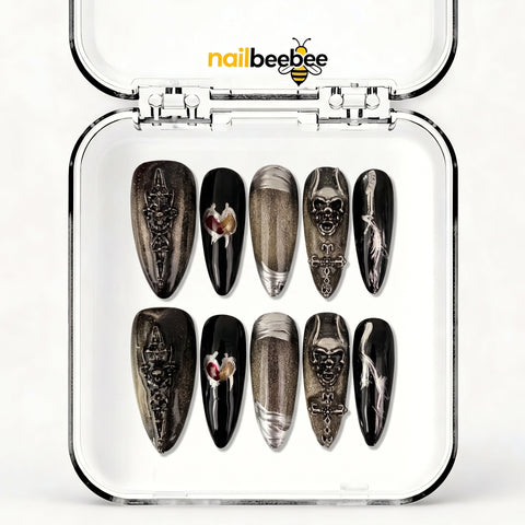 NB-S279 Handmade Medium Stiletto Acrylic for Date Night,Travel