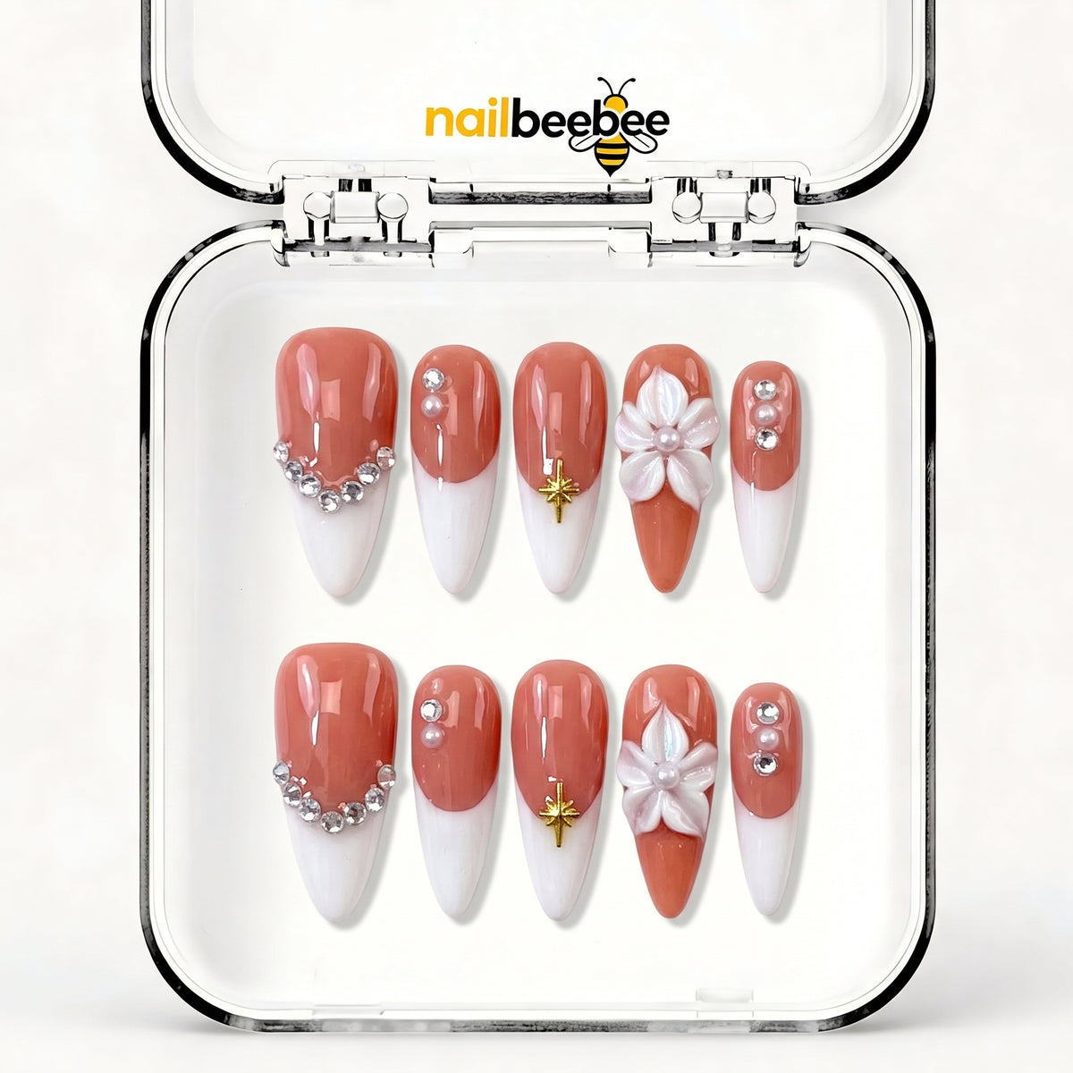 NB-S202 Handmade Medium Stiletto Acrylic for Date Night,Travel