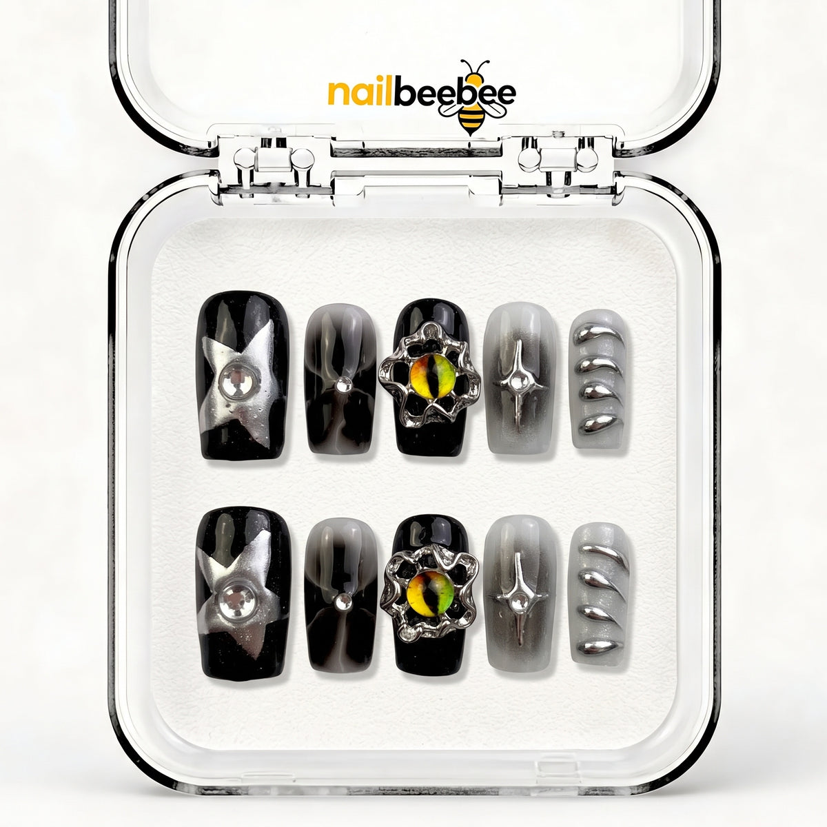 NB-D135 Handmade Short Square Acrylic for Date Night,Travel