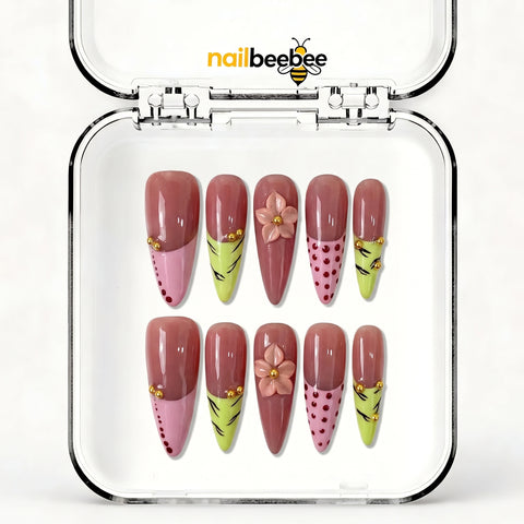 NB-S298 Handmade Medium Stiletto Acrylic for Date Night,Travel