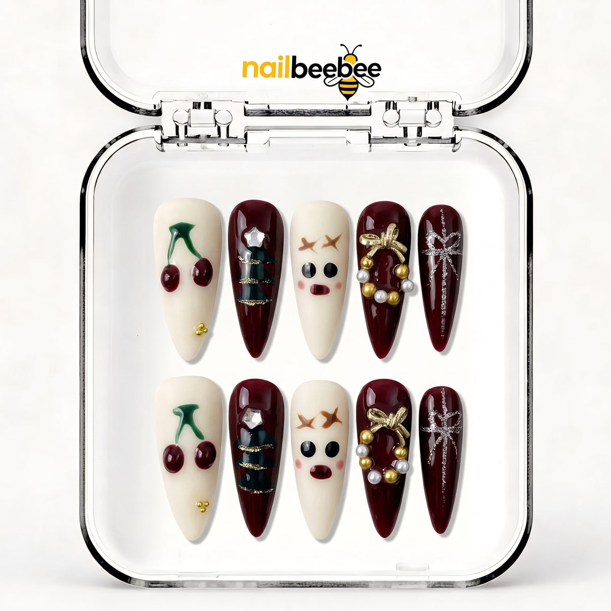 NB-S162 Handmade Medium Stiletto Acrylic for Date Night,Travel