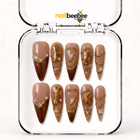 NB-S87 Handmade Medium Stiletto Acrylic for Date Night,Travel