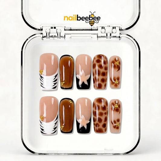 NB-D92 Handmade Short Square Acrylic for Date Night,Travel