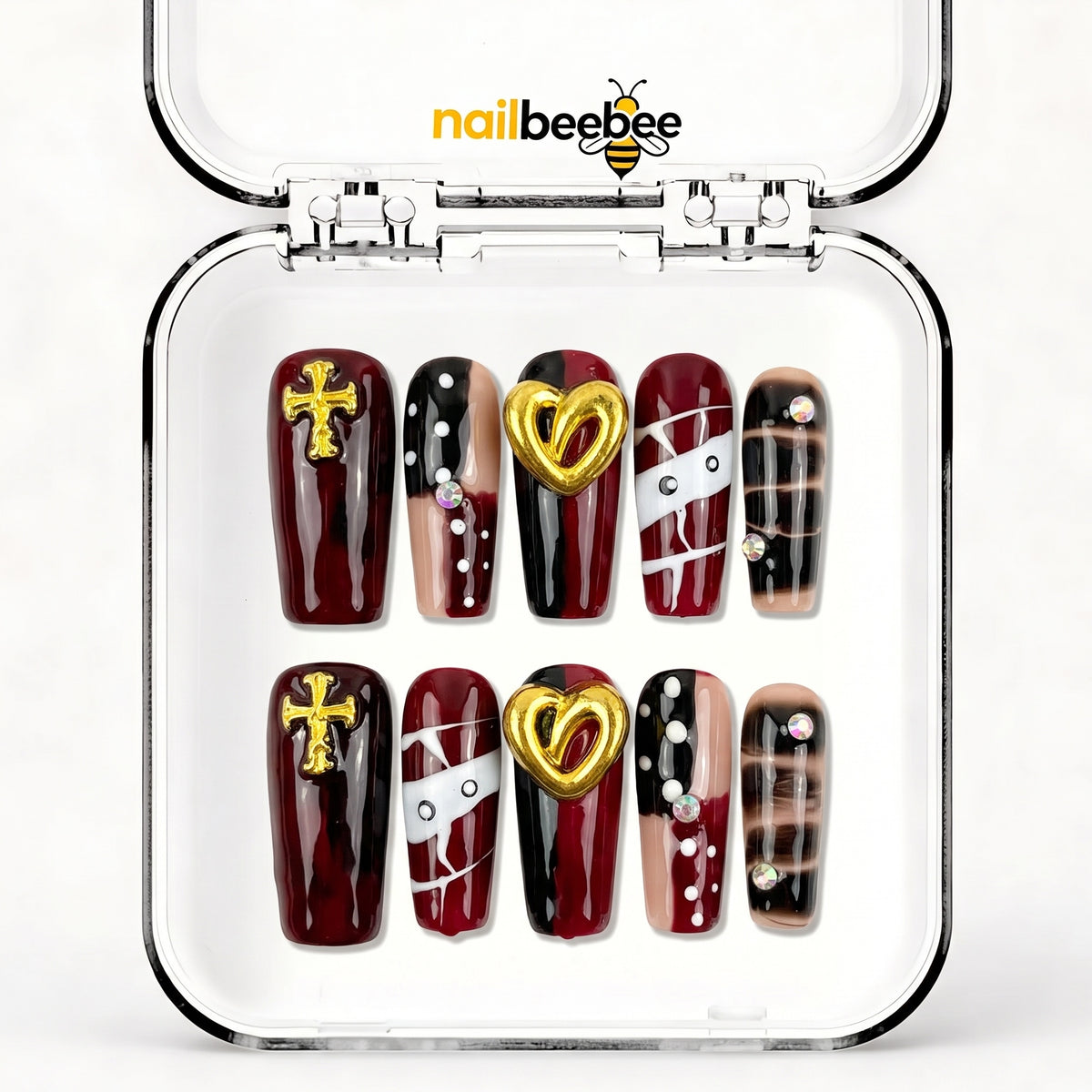 NB-Z164 Handmade Short Square Acrylic for Date Night,Travel
