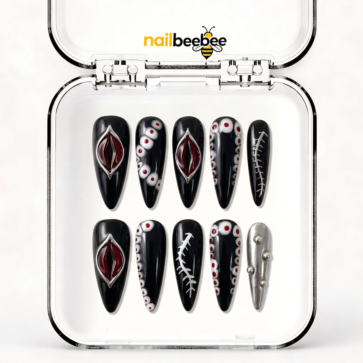 NB-S133 Handmade Medium Stiletto Acrylic for Date Night,Travel