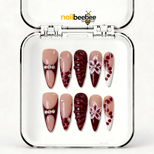 NB-S288 Handmade Medium Stiletto Acrylic for Date Night,Travel
