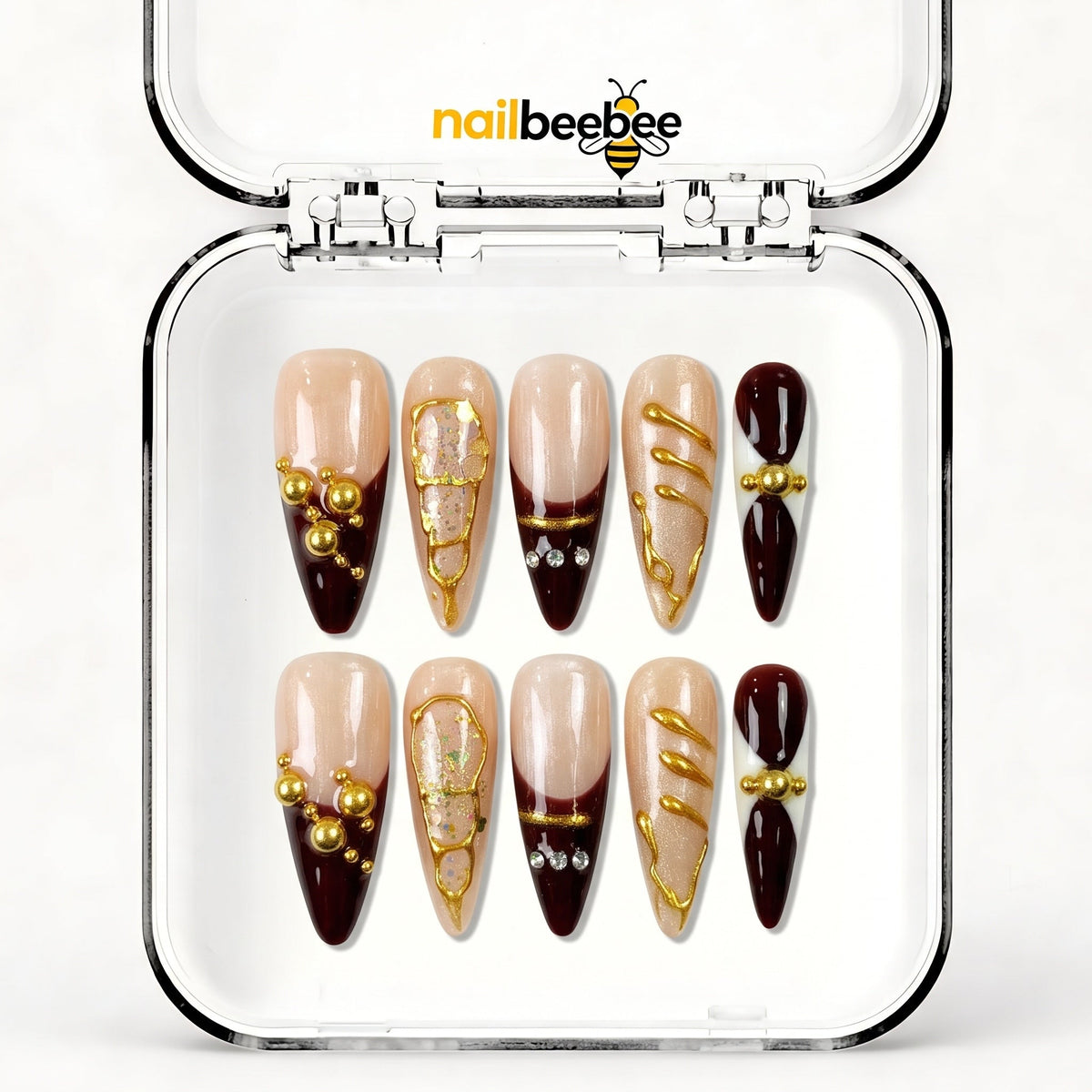 NB-S117 Handmade Medium Stiletto Acrylic for Date Night,Travel