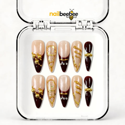 NB-S117 Handmade Medium Stiletto Acrylic for Date Night,Travel