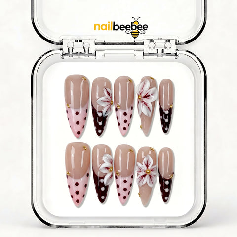 NB-S215 Handmade Medium Stiletto Acrylic for Date Night,Travel