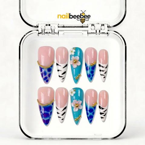 NB-S259 Handmade Medium Stiletto Acrylic for Date Night,Travel