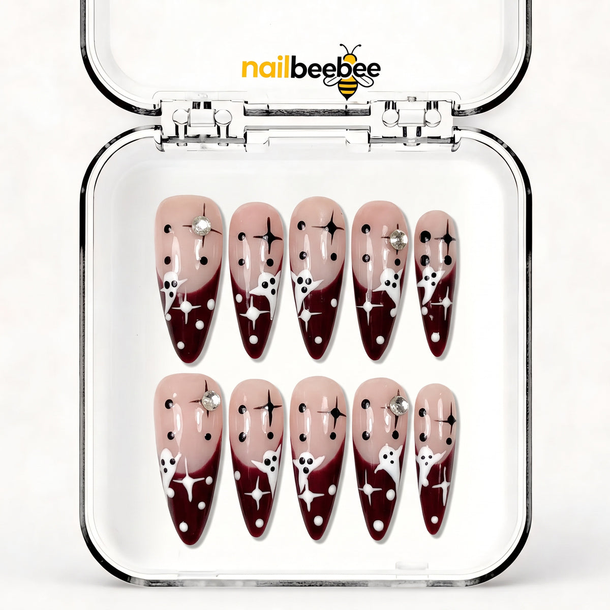 NB-S136 Handmade Medium Stiletto Acrylic for Date Night,Travel