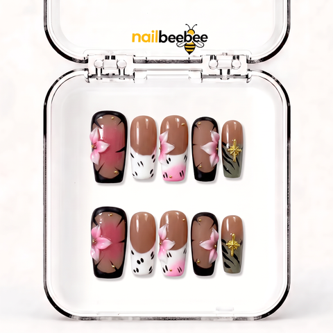 NB-Z54 Handmade Short Square Acrylic for Date Night,Travel