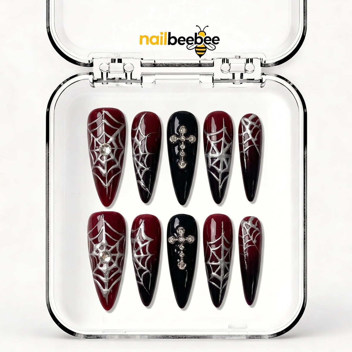 NB-S142 Handmade Medium Stiletto Acrylic for Date Night,Travel