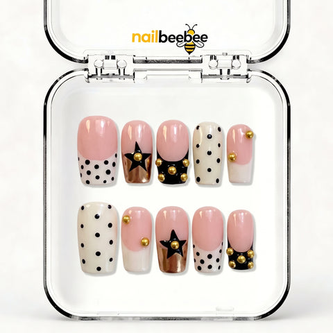 NB-D143 Handmade Short Square Acrylic for Date Night,Travel