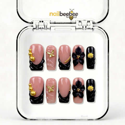 NB-D142 Handmade Short Square Acrylic for Date Night,Travel