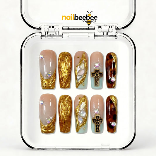 NB-Z263 Handmade Short Square Acrylic for Date Night,Travel
